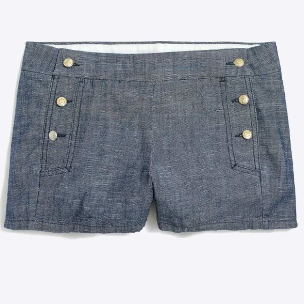 J. Crew Chambray 3" Sailor Shorts